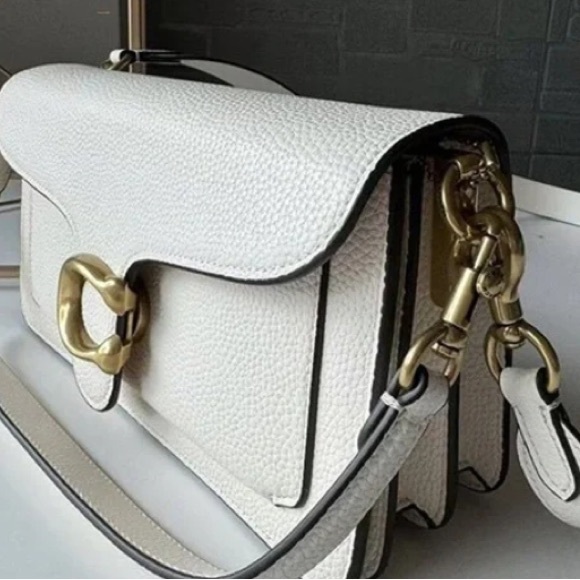 Chic Cream Crossbody Bag with Gold Accent🌥️🌥️ - Picture 3 of 6